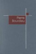 Cover of: Pierre Bourdieu