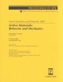 Cover of: Smart structures and materials 2000. by Christopher S. Lynch, chair/editor ; sponsored by SPIE--the International Society for Optical Engineering ; cosponsored by SEM--Society for Experimental Mechanics ... [et al.] ; cooperating organizations, Air Force Research Laboratory, the Ceramic Society of Japan, [and] Intelligent Materials Forum (Japan).