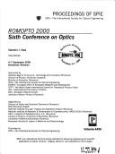 Cover of: ROMOPTO 2000 by Conference in Optics (6th 2000 Bucharest, Romania)