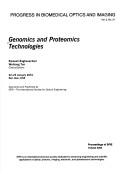 Cover of: Genomics and proteomics technologies: 22-23 January 2001, San Jose, USA
