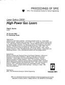 Cover of: High-power gas lasers: Laser Optics 2000 : 26-30 June, 2000, St. Petersburg, Russia