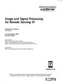 Cover of: Image and signal processing for remote sensing VI: 27-29 September, 2000, Barcelona, Spain