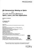 Cover of: 4th Iberoamerican Meeting on Optics and 7th Latin American Meeting on Optics, Lasers, and their Applications by Iberoamerican Meeting on Optics (4th 2001 Tandil, Argentina)