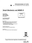 Cover of: Smart electronics and MEMS II: 13-15 December 2000, Melbourne, Australia
