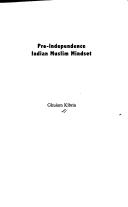 Cover of: Pre-independence Indian Muslim mindset