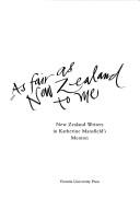 Cover of: As fair as New Zealand to me | 