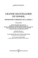 Cover of: Grande chancellerie et Conseil: répertoire numérique de la série V