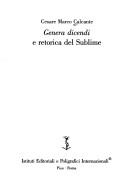 Cover of: Genera dicendi e retorica del sublime