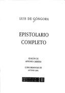 Cover of: Epistolario completo by Luis de Góngora y Argote