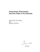 Government procurement and free trade in the Americas by Jorge Claro de la Maza