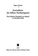 Cover of: Journalisten der frühen Nachkriegszeit: eine kollektive Biographie am Beispiel von Rheinland-Pfalz