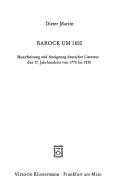 Cover of: Barock um 1800 by Dieter Martin