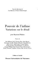 Cover of: Pouvoir de l'infime by textes de Jean Bellemin-Noël ... [et al.] ; sous la direction de Luc Rasson et Franc Schuerewegen.