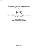 Cover of: Talvj: Therese Albertine Luise von Jakob-Robinson (1797-1870) : aus Liebe zu Goethe : Mittlerin der Balkanslawen