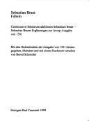 Cover of: Fabeln: Carminum et fabularum additiones Sebastiani Brant = Sebastian Brants Ergänzungen zur Aesop-Ausgabe von 1501 : mit den Holzschnitten der Ausgabe von 1501