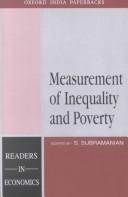 Cover of: Measurement of inequality and poverty | 