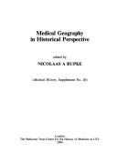 Cover of: Medical geography in historical perspective