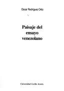 Cover of: Paisaje del ensayo venezolano