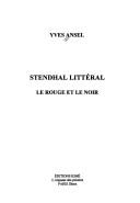 Cover of: Stendhal littéral: Le rouge et le noir