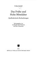 Cover of: Das Frühe und Hohe Mittelalter by Frithjof Sielaff