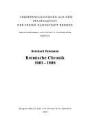 Cover of: Bremische Chronik, 1981-1986