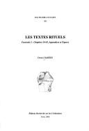 Cover of: textes rituels