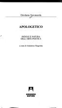 Cover of: Apologetico: indole e natura dell'arte poetica