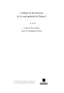 Catálogo de documentos de la municipalidad de Tlalpan by Carlos Ruiz Abreu