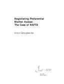 Cover of: Negotiating preferential market access: the case of NAFTA
