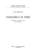 Cover of: Panegirico in versi