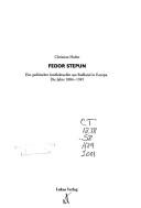Fedor Stepun by Christian Hufen
