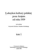 Cover of: Leksykon kultury polskiej poza krajem od roku 1939