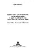 Postmoderne Erzählstrukturen und Interkulturalität in Sten Nadolnys Roman Selim oder Die Gabe der Rede by Hoffmann, Dieter