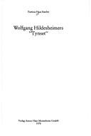 Cover of: Wolfgang Hildesheimers "Tynset"