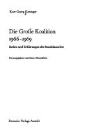 Cover of: Die grosse Koalition 1966-1969 by Kurt Georg Kiesinger