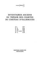 Cover of: Inventaires anciens du trésor des chartes du château d'Olliergues