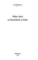 Cover of: Sieben Arten an Deutschland zu leiden