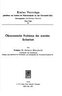 Cover of: Ökonomische Probleme der sozialen Sicherheit