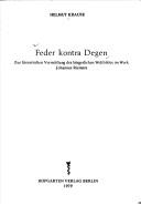 Cover of: Feder kontra Degen: zur literarischen Vermittlung des bürgerlichen Weltbildes im Werk Johannes Riemers