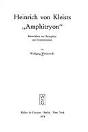 Cover of: Heinrich von Kleists 'Amphitryon' by Wolfgang Wittkowski