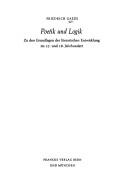 Cover of: Poetik und Logik: zu den Grundlagen der literarischen Entwicklung im 17. und 18. Jahrhundert