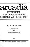 Cover of: Horst Rüdiger zum siebzigsten Geburtstag. by 
