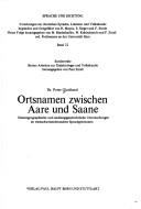 Cover of: Ortsnamen zwischen Aare und Saane by Peter Glatthard