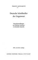 Cover of: Deutsche Schriftsteller der Gegenwart: Einzeldarst. zur Schönen Literatur in dt. Sprache