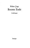 Cover of: Booms Ende by Walter Vogt