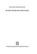 Cover of: Die Metaphysik des Aristoteles