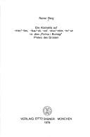 Cover of: Die Abstrakta auf -nie/-tie, -ka/ok, -ost', -stvo/-stvie, -ie/-'e in den "Pis'ma i bumagi" Peters des Grossen by Berg, Rainer.