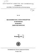 Cover of: Mechanismen der Literaturrezeption in Österreich am Beispiel Ödön von Horváths by Wolfgang Lechner