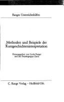 Front cover of Methoden und Beispiele der Kurzgeschichteninterpretation by Unknown