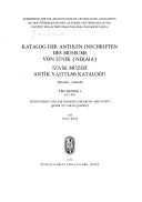 Cover of: Katalog der antiken Inschriften des Museums von İznik (Nikaia): (dt.-türk.) =İznik Müzesi antik yazitlar kataloğu